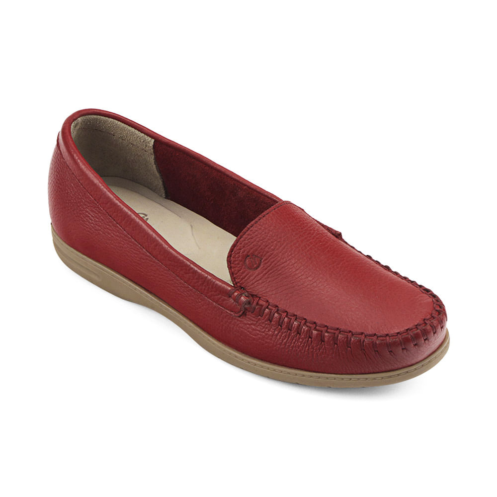 Zapato Mocasín De Cuero Color Rojo Lamborghini - Calimod Store